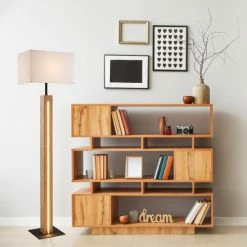 Laurie Lumière Lampadaires Lampadaire En Bois H150cm 8 Laurie Lumière Lampadaires Lampadaire En Bois H150cm -Luminaires Soldes 2022 lampadaire en bois h150cm 1