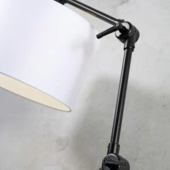 It's About Romi Lampadaires Lampadaire En Fer Abat-jour En Coton Noir, H. 190cm -Luminaires Soldes 2022 lampadaire en fer abat jour en coton noir h 190cm 4