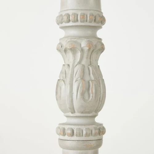 Maisons Du Monde Lampadaires Lampadaire En Manguier Et Abat-jour Blanc Cassé H162 4 Maisons Du Monde Lampadaires Lampadaire En Manguier Et Abat-jour Blanc Cassé H162 – Image 2