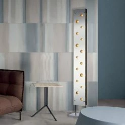 Keria Lampadaires Lampadaire En Métal Argenté -Luminaires Soldes 2022 lampadaire en metal argente 4