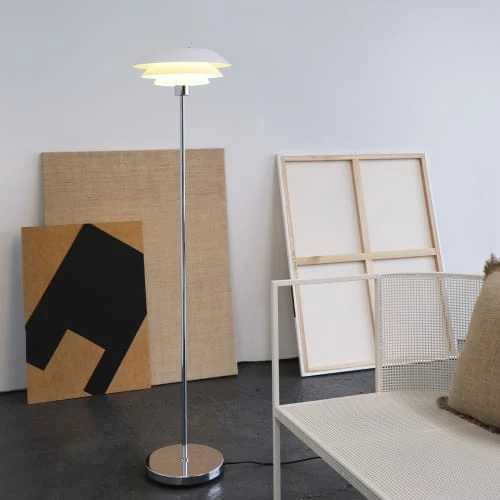 Dyberg Larsen Lampadaires Lampadaire En Métal Blanc Mat, H 133 Cm D 31 Cm 6 Dyberg Larsen Lampadaires Lampadaire En Métal Blanc Mat, H 133 Cm D 31 Cm – Image 4