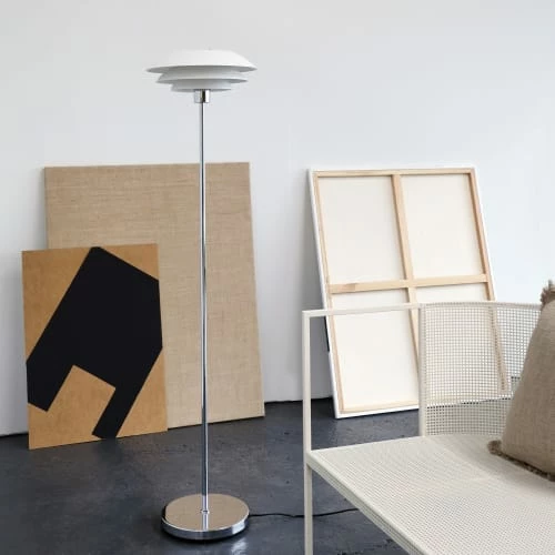 Dyberg Larsen Lampadaires Lampadaire En Métal Blanc Mat, H 133 Cm D 31 Cm 7 Dyberg Larsen Lampadaires Lampadaire En Métal Blanc Mat, H 133 Cm D 31 Cm – Image 5