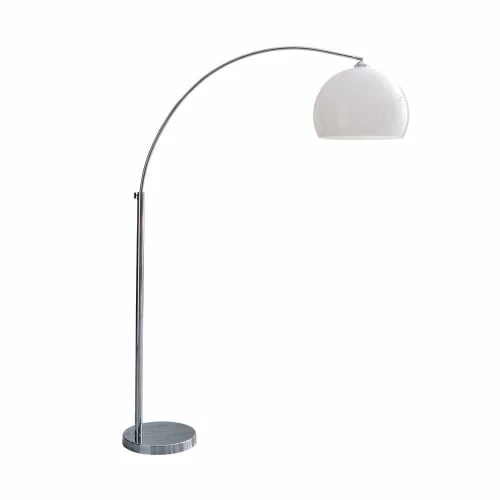 Maisons Du Monde Lampadaires Lampadaire En Métal Chromé Et Plastique Blanc H 209 Cm 3 Maisons Du Monde Lampadaires Lampadaire En Métal Chromé Et Plastique Blanc H 209 Cm