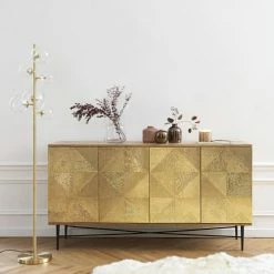 Maisons Du Monde Lampadaires Lampadaire En Métal Doré Et 6 Globes En Verre H160 -Luminaires Soldes 2022 lampadaire en metal dore et 6 globes en verre h160 1000 10 38 182488 10