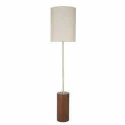 Maisons Du Monde Lampadaires Lampadaire En Métal Doré Et Abat-jour En Lin Beige
