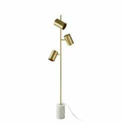 Maisons Du Monde Lampadaires Lampadaire En Métal Doré Et Marbre Blanc H156 -Luminaires Soldes 2022 lampadaire en metal dore et marbre blanc h156 1000 13 24 190838 2