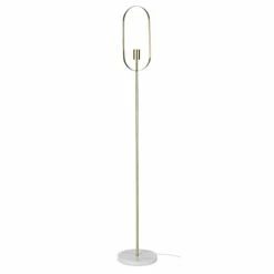 Maisons Du Monde Lampadaires Lampadaire En Métal Doré Et Marbre Blanc H160