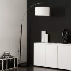 Maisons Du Monde Lampadaires Lampadaire En Métal Et Coton Blanc H 202 Cm -Luminaires Soldes 2022 lampadaire en metal et coton blanc h 202 cm 1000 2 9 138671 4