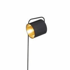 QAZQA Lampadaires Lampadaire En Tissu Noir -Luminaires Soldes 2022 lampadaire en tissu noir 3