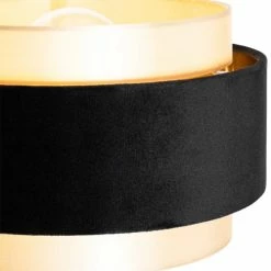 QAZQA Lampadaires Lampadaire En Tissu Noir -Luminaires Soldes 2022 lampadaire en tissu noir 7