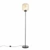 QAZQA Lampadaires Lampadaire En Verre Beige -Luminaires Soldes 2022 lampadaire en verre beige