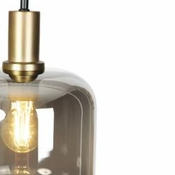 QAZQA Lampadaires Lampadaire En Verre Doré/laiton -Luminaires Soldes 2022 lampadaire en verre dore laiton 3