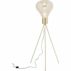 Kare Design Lampadaires Lampadaire En Verre Et Acier Doré H160 -Luminaires Soldes 2022 lampadaire en verre et acier dore h160 2
