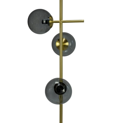 Dyberg Larsen Lampadaires Lampadaire En Verre Fumé Et Laiton, H 160 Cm D 34 Cm 5 Dyberg Larsen Lampadaires Lampadaire En Verre Fumé Et Laiton, H 160 Cm D 34 Cm – Image 3