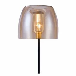 Rendez Vous Déco Lampadaires Lampadaire En Verre Fumé, Marbre Et Métal Noir -Luminaires Soldes 2022 lampadaire en verre fume marbre et metal noir 5