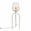 QAZQA Lampadaires Lampadaire En Verre Rose -Luminaires Soldes 2022 lampadaire en verre rose
