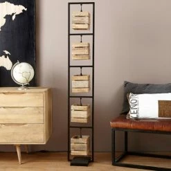 Maisons Du Monde Lampadaires Lampadaire Indus En Métal Noir Et Manguier H153 -Luminaires Soldes 2022 lampadaire indus en metal noir et manguier h153 1000 14 9 177375 5