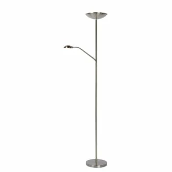 Lucide Lampadaires Lampadaire LED Avec Liseuse Métal Argent H180cm 6 Lucide Lampadaires Lampadaire LED Avec Liseuse Métal Argent H180cm – Image 4