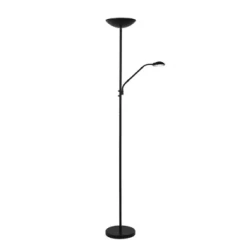Lucide Lampadaires Lampadaire LED Avec Liseuse Métal Argent H180cm 11 Lucide Lampadaires Lampadaire LED Avec Liseuse Métal Argent H180cm -Luminaires Soldes 2022 lampadaire led avec liseuse metal noir h180cm