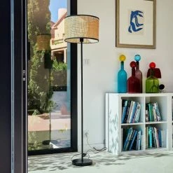 LUMISKY Lampadaires Lampadaire Salon Fibre Naturelle Beige H162CM -Luminaires Soldes 2022 lampadaire salon fibre naturelle beige h162cm 2