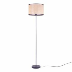 LUMISKY Lampadaires Lampadaire Salon Fibre Naturelle Beige H162CM