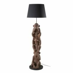 Nouvelles versions 7 Maisons Du Monde Lampadaires Lampadaire Singe Et Abat-jour Noir H156