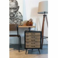 Dutchbone Lampadaires Lampadaire Trépied Bois Et Coton Blanc Cassé -Luminaires Soldes 2022 lampadaire trepied bois et coton blanc casse 3