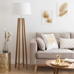 Maisons Du Monde Lampadaires Lampadaire Trépied En Chêne Et Abat-jour Blanc H160 -Luminaires Soldes 2022 lampadaire trepied en chene et abat jour blanc h160 1000 0 16 174471 3