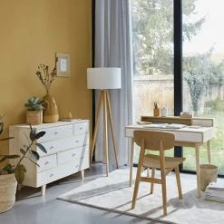 Maisons Du Monde Lampadaires Lampadaire Trépied En Frêne Avec Abat-jour En Coton Blanc H156 -Luminaires Soldes 2022 lampadaire trepied en frene avec abat jour en coton blanc h156 1000 11 1 154694 11