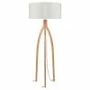 Good & Mojo Lampadaires Lampadaire Tripode Bambou Et Lin Naturel Blanc H160cm -Luminaires Soldes 2022 lampadaire tripode bambou et lin naturel blanc h160cm