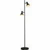 Lampea Lampadaires Lampadaire Vintage En Métal Noir 2 Lampes -Luminaires Soldes 2022 lampadaire vintage en metal noir 2 lampes