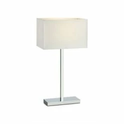Markslöjd Lampes à Poser Lampe à Poser Avec Port USB Métal Blanc/tissu H50cm -Luminaires Soldes 2022 lampe a poser avec port usb metal argente tissu h50cm