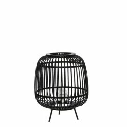 Mica Decorations Lampes à Poser Lampe à Poser En Bambou Et Métal Noir