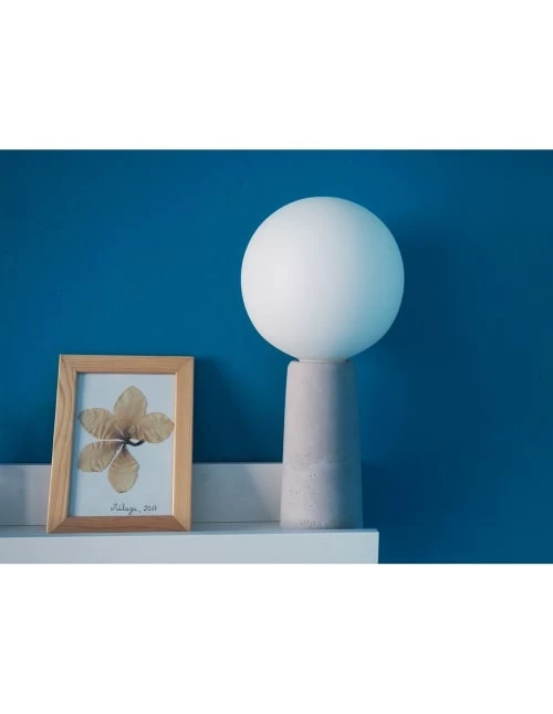 Gone's Lampes à Poser Lampe à Poser En Béton Avec Ampoule Effet Porcelaine 7 Gone's Lampes à Poser Lampe à Poser En Béton Avec Ampoule Effet Porcelaine – Image 5