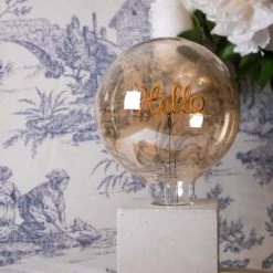 Junny Lampes à Poser Lampe à Poser En Béton Beige Avec Son Ampoule à Message -Luminaires Soldes 2022 lampe a poser en beton beige avec son ampoule a message 2