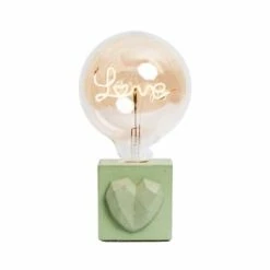 Junny Lampes à Poser Lampe à Poser En Béton Orange Avec Son Ampoule à Message -Luminaires Soldes 2022 lampe a poser en beton vert avec son ampoule a message 7