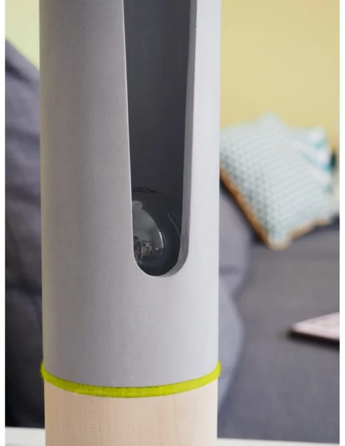 Gone's Lampes à Poser Lampe à Poser En Bois Et Béton, Anneau Feutrine Jaune 4 Gone's Lampes à Poser Lampe à Poser En Bois Et Béton, Anneau Feutrine Jaune – Image 2