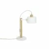 DIZY Design Lampes à Poser Lampe à Poser En Chêne Et Métal Blanc -Luminaires Soldes 2022 lampe a poser en chene et metal blanc