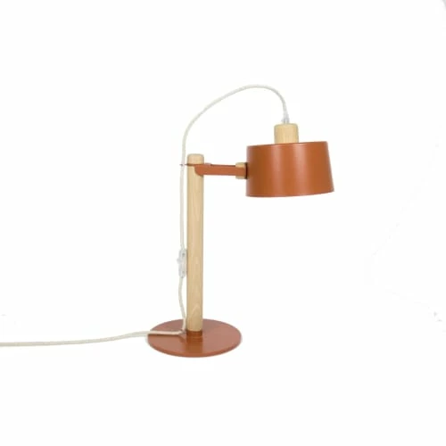 DIZY Design Lampes à Poser Lampe à Poser En Chêne Et Métal Terracotta 3 DIZY Design Lampes à Poser Lampe à Poser En Chêne Et Métal Terracotta
