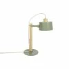 DIZY Design Lampes à Poser Lampe à Poser En Chêne Et Métal Vert -Luminaires Soldes 2022 lampe a poser en chene et metal vert