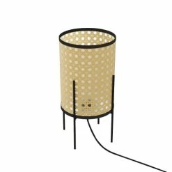 Potiron Paris Lampes à Poser Lampe à Poser En Métal Et Rotin -Luminaires Soldes 2022 lampe a poser en metal et rotin 2