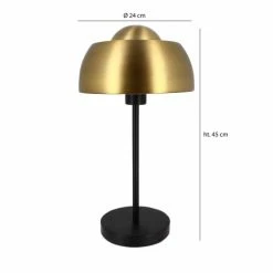 Pirouette Paris Lampes à Poser Lampe à Poser En Métal Noir Et Doré H45 -Luminaires Soldes 2022 lampe a poser en metal noir et dore h45 4