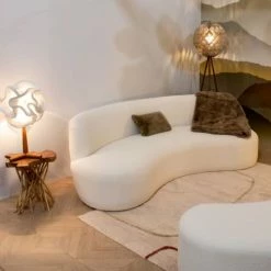 Now’s Home Lampes à Poser Lampe à Poser En Zipper Ivoire Pied En Teck H64 -Luminaires Soldes 2022 lampe a poser en zipper ivoire pied en teck h64 2