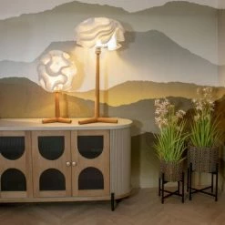 Now’s Home Lampes à Poser Lampe à Poser En Zipper Ivoire Pied En Teck H94 -Luminaires Soldes 2022 lampe a poser en zipper ivoire pied en teck h94 3