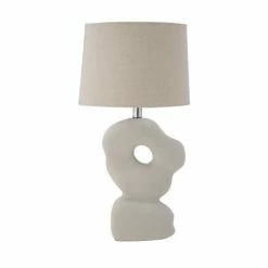 Bloomingville Lampes à Poser Lampe à Poser Forme Organique En Grès Blanc