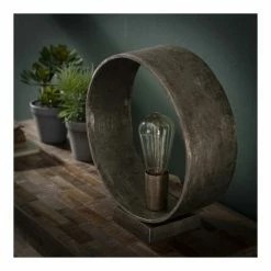 Lampea Lampes à Poser Lampe à Poser Industrielle En Métal Argent 32 Cm -Luminaires Soldes 2022 lampe a poser industrielle en metal argent 32 cm 2