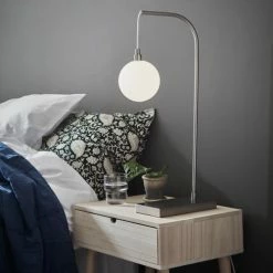 Markslöjd Lampes à Poser Lampe à Poser Métal Argent/verre Opalin H60cm 9 Markslöjd Lampes à Poser Lampe à Poser Métal Argent/verre Opalin H60cm -Luminaires Soldes 2022 lampe a poser metal argent verre opalin h60cm 2