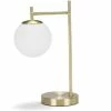 Wadiga Lampes à Poser Lampe à Poser Rétro Métal Doré Et Globe En Verre Blanchi H40cm -Luminaires Soldes 2022 lampe a poser retro metal dore et globe en verre blanchi h40cm