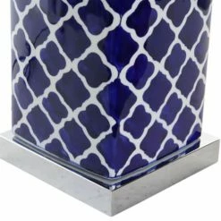 Wadiga Lampes à Poser Lampe à Poser Style Oriental En Porcelaine Bleue Et Blanche - 35x35x57 -Luminaires Soldes 2022 lampe a poser style oriental en porcelaine bleue et blanche 35x35x57 2