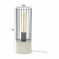 Lampea Lampes à Poser Lampe à Poser Vintage En Métal Béton 34 Cm -Luminaires Soldes 2022 lampe a poser vintage en metal beton 34 cm 3